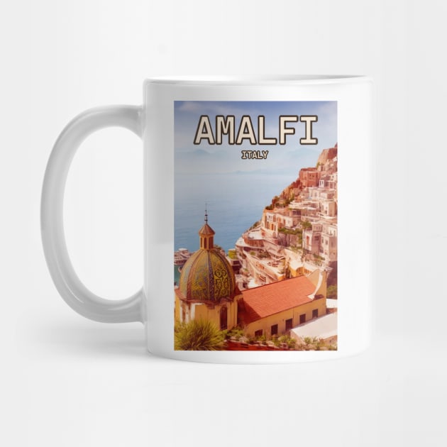 Italy Amalfi Retro Vintage Travel Souvenir by AbundanceSeed